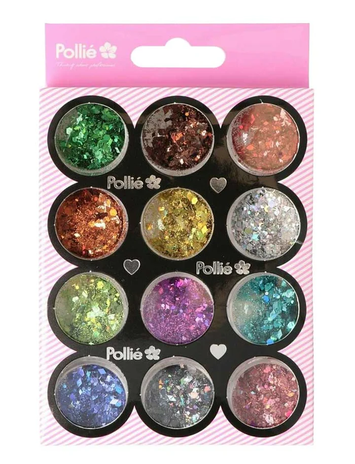 Pollié Glitter Flake Rombos Decoración de Uñas 1.5gx12u