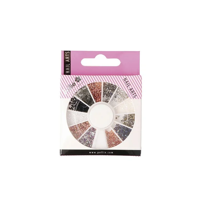 STRASS RHINESTONES COLORES NAIL ART RUEDA 600 UNIDADES