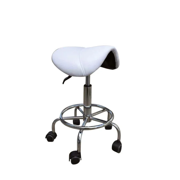 TABURETE RODEO BASE METAL : Color – Blanco