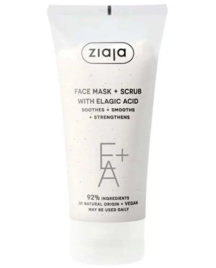 Ziaja Mascarilla y Exfoliante Facial con Ácido Elágico 55ml