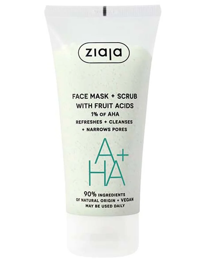 Ziaja Mascarilla y Exfoliante Facial con Ácidos Frutales 55ml