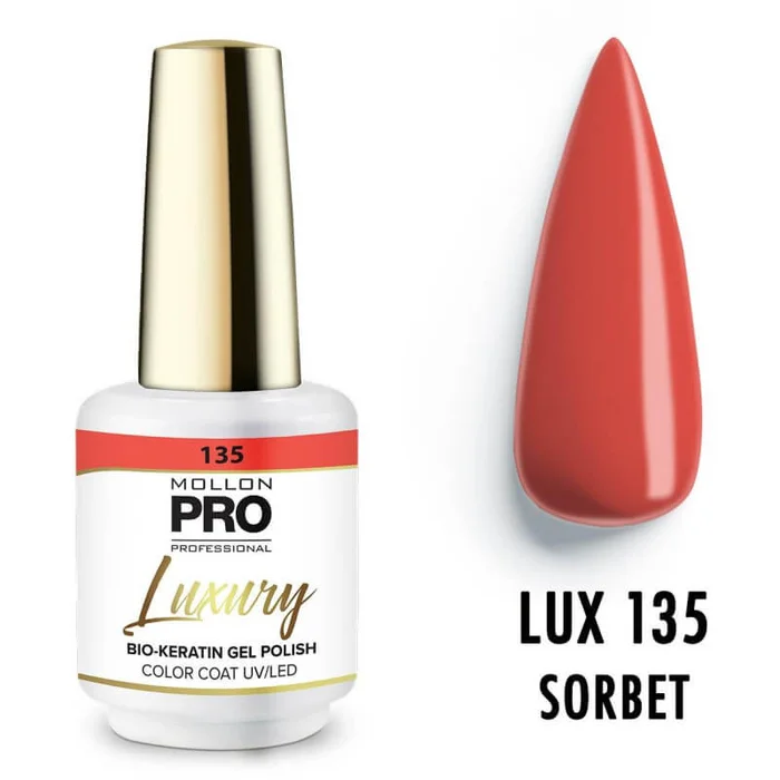 Barniz de lujo semipermanente n ° 135 Sorbet Mollon Pro 8ML
