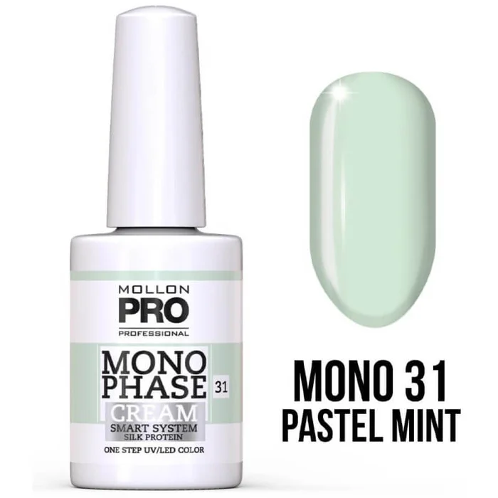 Barniz monofásico n ° 31 Pastel Mint uv / led Mollon Pro 10ML