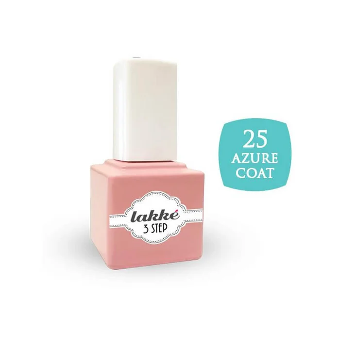 Barniz semipermanente 25 azur coat Lakke’ 3 pasos 7ML