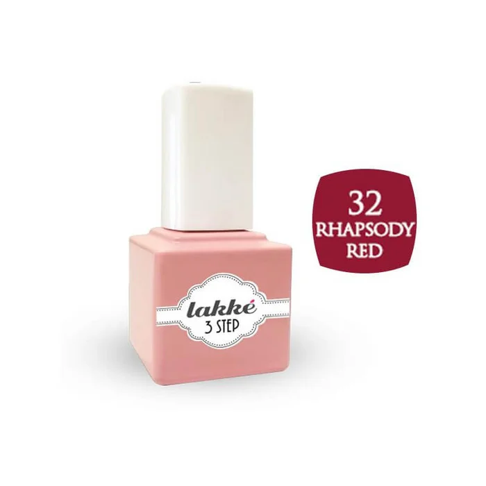 Barniz semipermanente 32 Rhapsody red Lakke’ 3 pasos 7ML