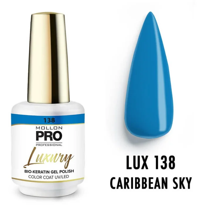 Barniz semipermanente de lujo n ° 138 Caribbean Sky Mollon Pro 8ML