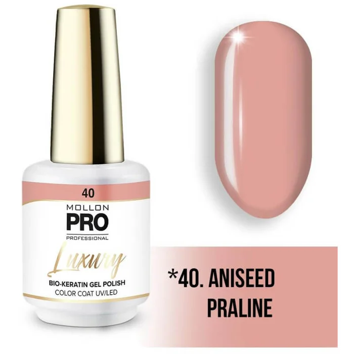 Barniz semipermanente DE LUJO N ° 40 Anís praliné Mollon Pro – 8ML