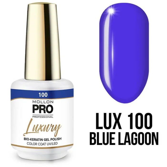 Barniz semipermanente LUXURY n ° 100 Blue lagoon Mollon Pro – 8ML