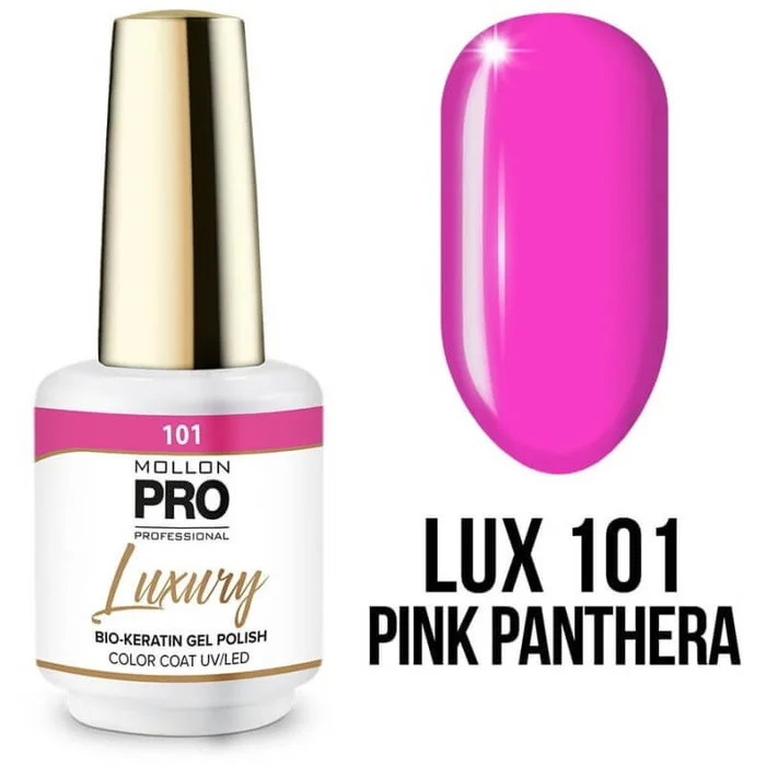 Barniz semipermanente LUXURY n ° 101 Rosa panthera Mollon Pro – 8ML