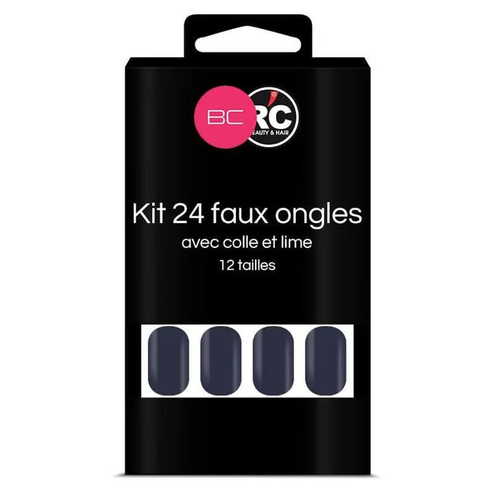 Caja de 24 puntas de uñas postizas Deep Cobalt Beauty Coiffure