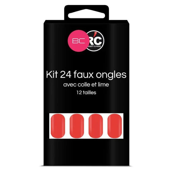 Caja de 24 puntas de uñas postizas Grenadine Beauty Coiffure