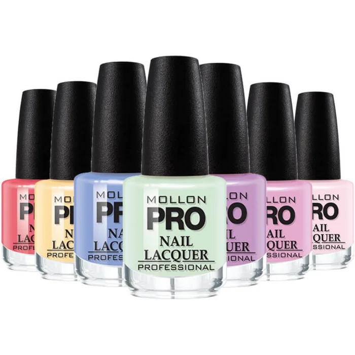 Colección de esmaltes de uñas clásicos Nude & Pastel Mollon Pro
