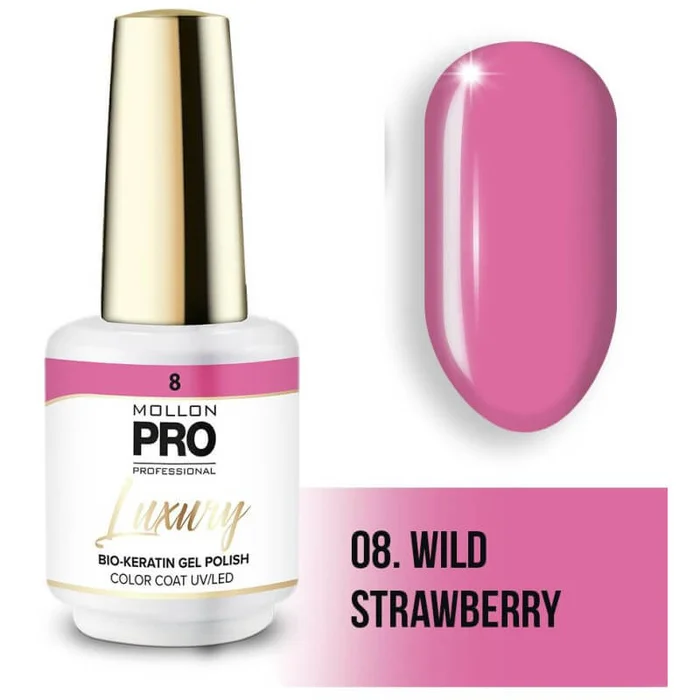 ESMALTE semipermanente DE LUJO N ° 8 Fresa silvestre Mollon Pro – 8ML