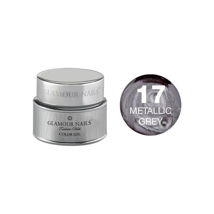 Gel color 17 gris metalizado Glamour Nails 5ML
