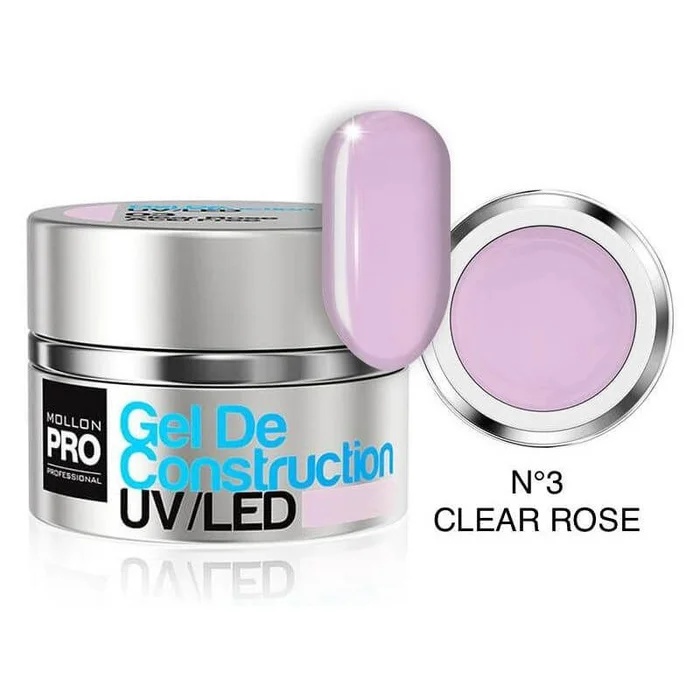 Gel de construcción n ° 03 rosa claro Mollon Pro 50ML