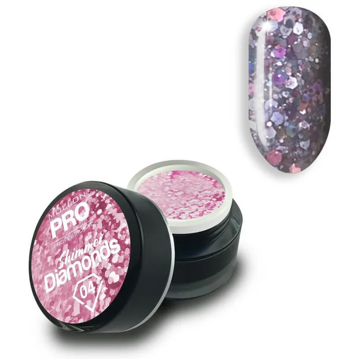Gel holográfico Mollon Pro Shimmer Diamonds n ° 4