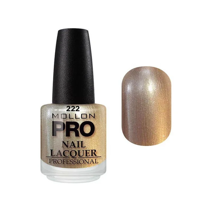 laca clásica 15 ml Mollon Pro brillo dorado – 222