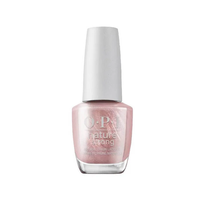 Las intenciones del barniz son de oro rosa Nature Strong OPI 15ML