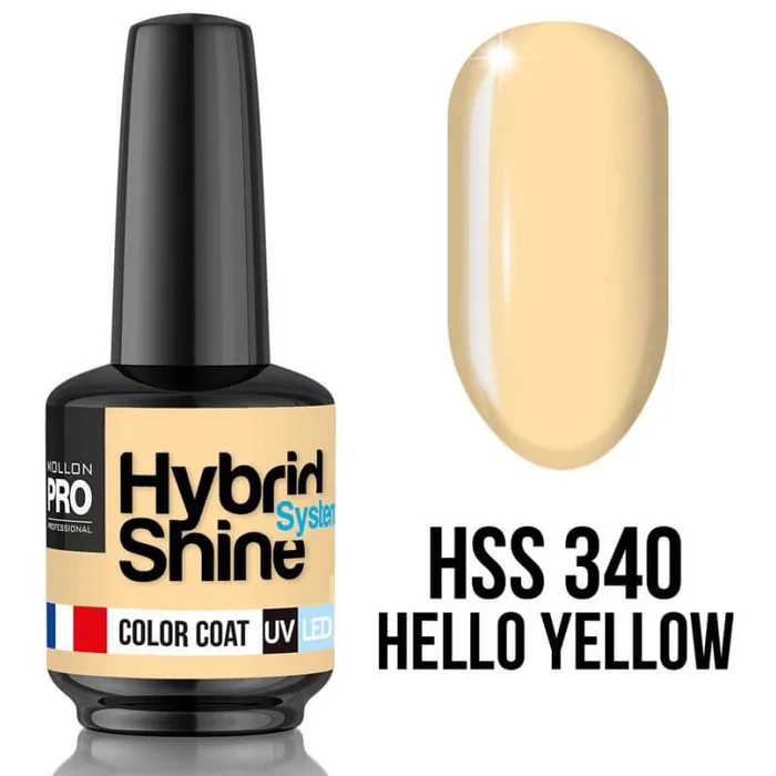 Mini barniz semipermanente Hybrid Shine n ° 340 Hello Yellow Mollon Pro 8ML
