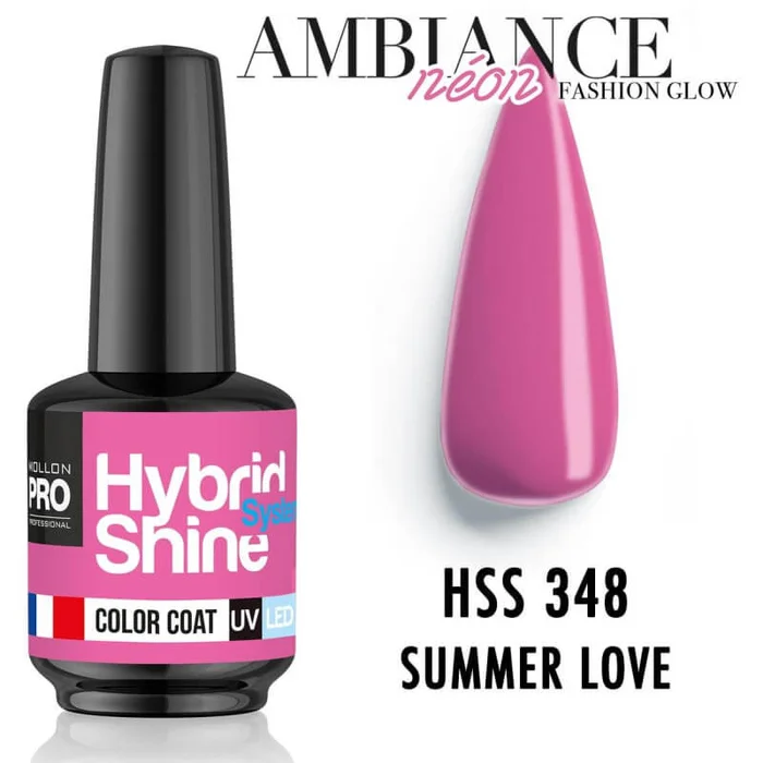 Mini barniz semipermanente Hybrid Shine n ° 348 Summer Love Mollon Pro 8ML