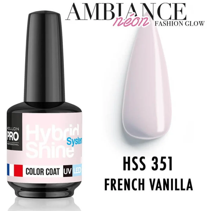 Mini esmalte semipermanente Hybrid Shine n ° 351 French Vanilla Mollon Pro 8ML