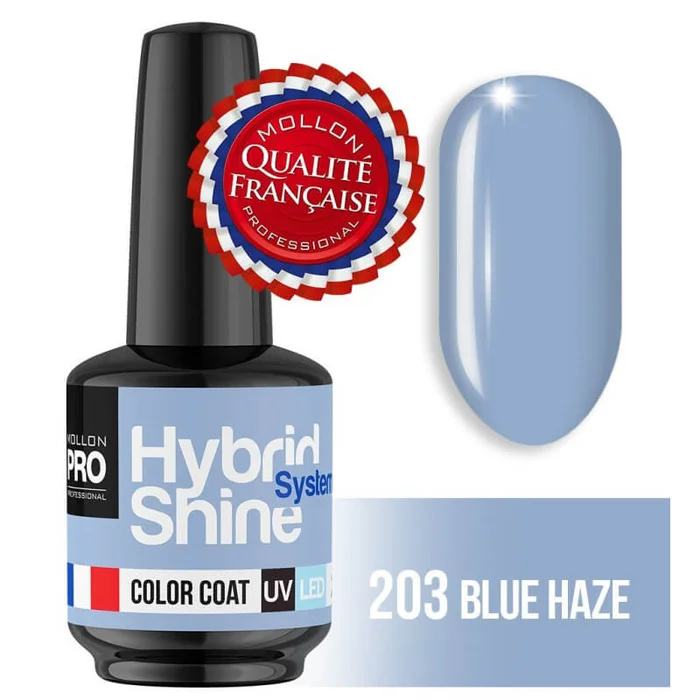 Mini Vernis Semi-Permanent Hybrid Shine Mollon Pro Blue Haze 2/203