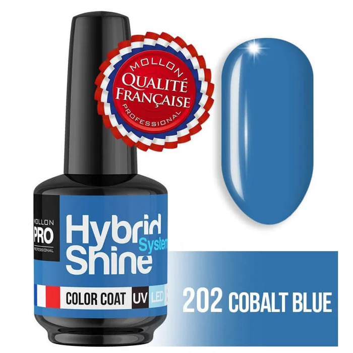 Mini Vernis Semi-Permanent Hybrid Shine Mollon Pro Cobalt Blue 2/202