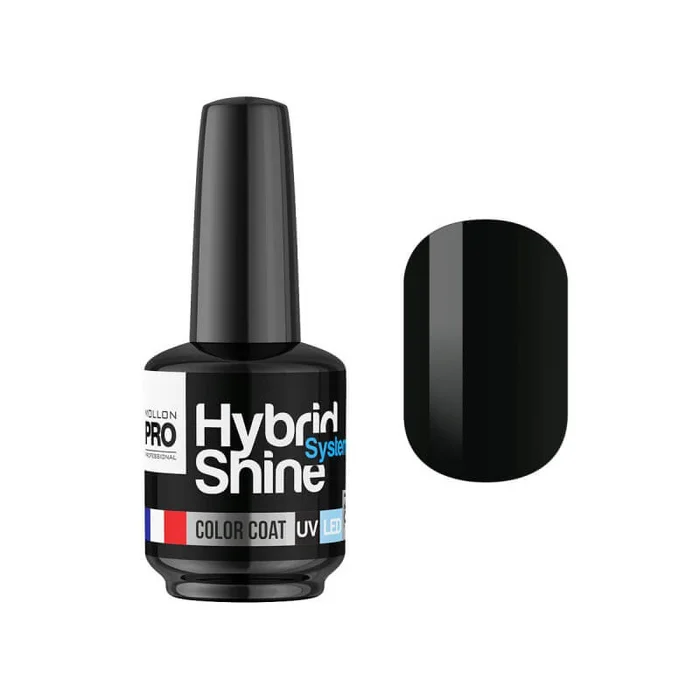Mini Vernis Semi-Permanent Hybrid Shine Mollon Pro Noir 2/48