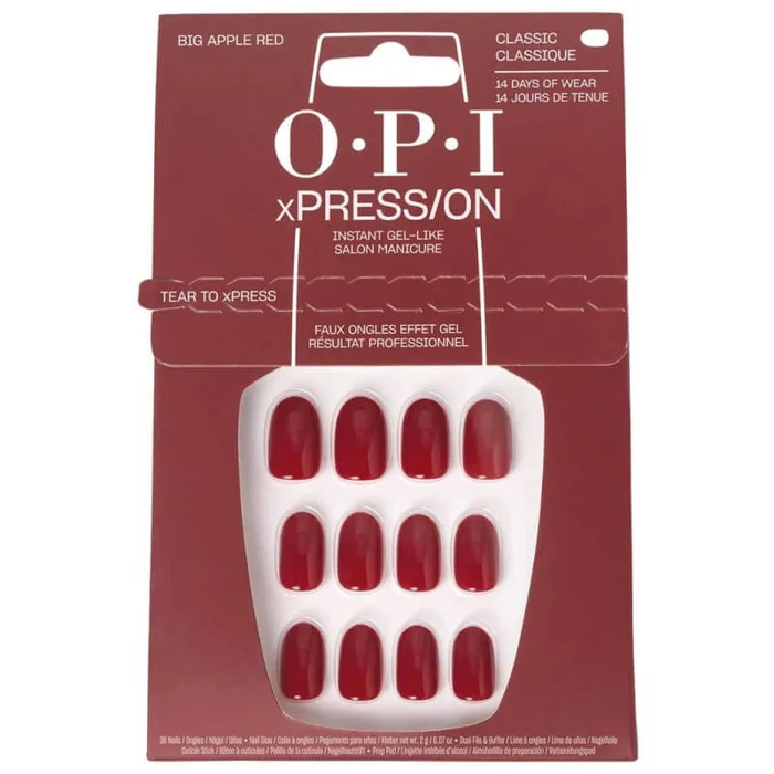 Uñas postizas xPRESS/ON Gran Manzana Roja OPI