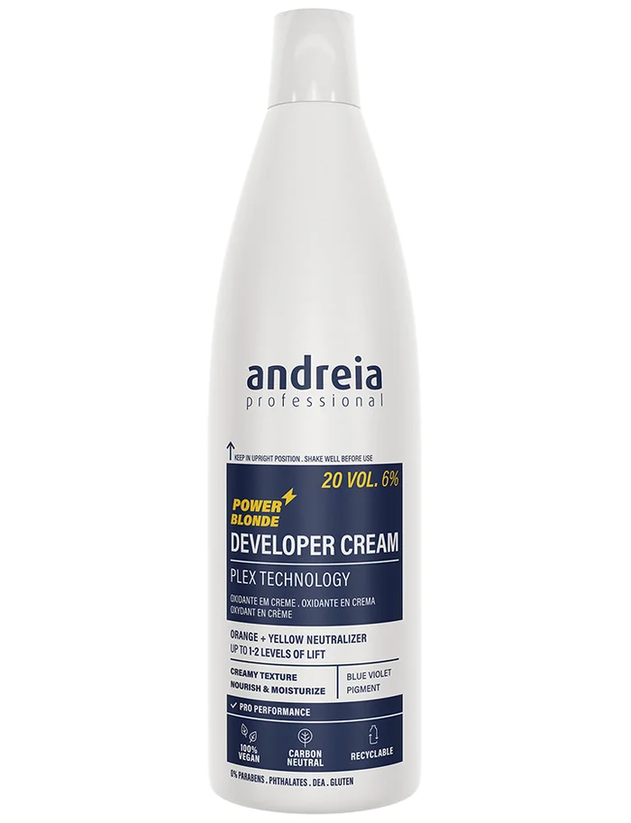 Andreia Oxidante en crema Power Blonde Vegano 20vol 6% 1L