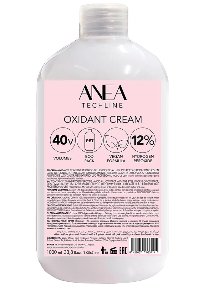 Anea Techline Crema Oxidante 40 Vol. 12% con Vitamina C 1000ml
