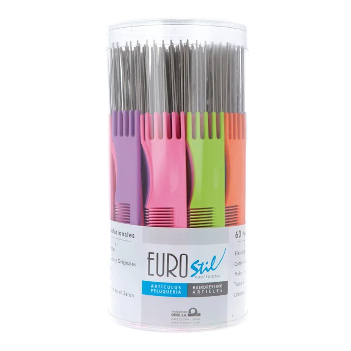 BOTE 60 PEINES COLORES MODELO 128