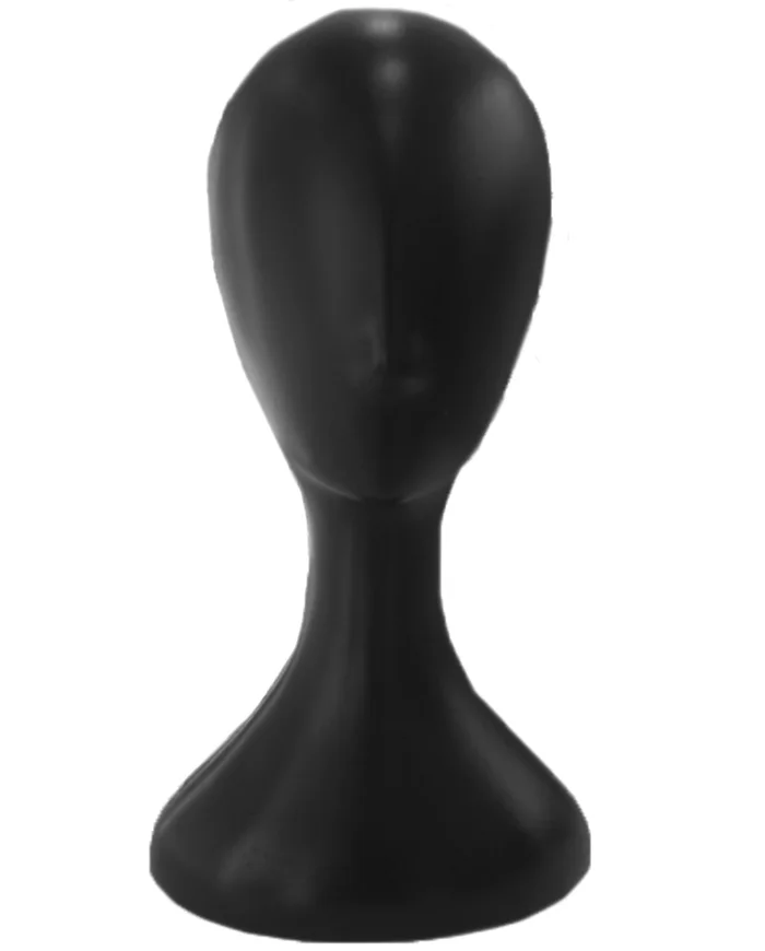 Cabeza de Maniquí Para Soporte de Pelucas Color Negro