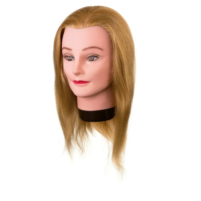 CABEZA MANIQUI PELO RUBIO NATURAL 35-40 CM.