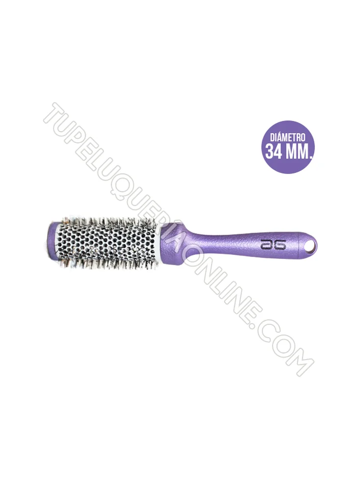 Cepillo Térmico Lila 34 mm.