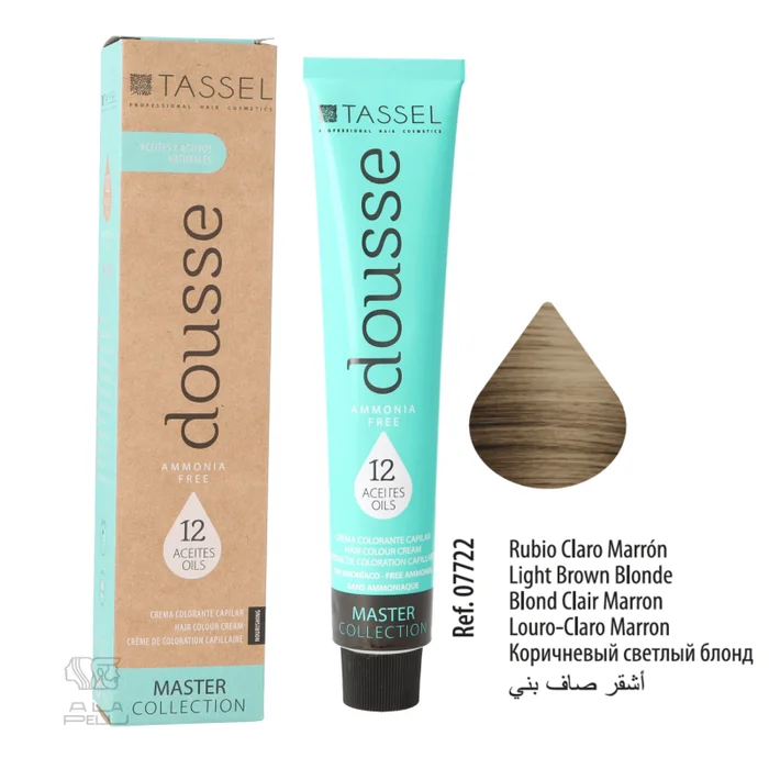 DOUSSE 8.8 RUBIO CLARO MARRON FREE AMMONIA – TINTE TASSEL (07722)
