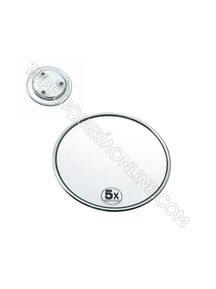 Espejo Cromado 5 Aumentos con Ventosas