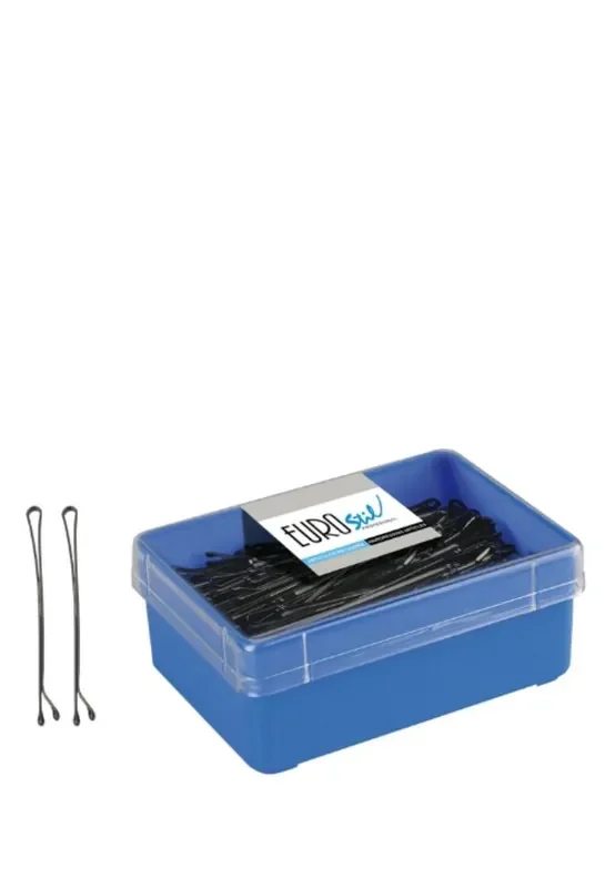 EURO STIL CAJA 200 CLIPS MORENAS 60MM