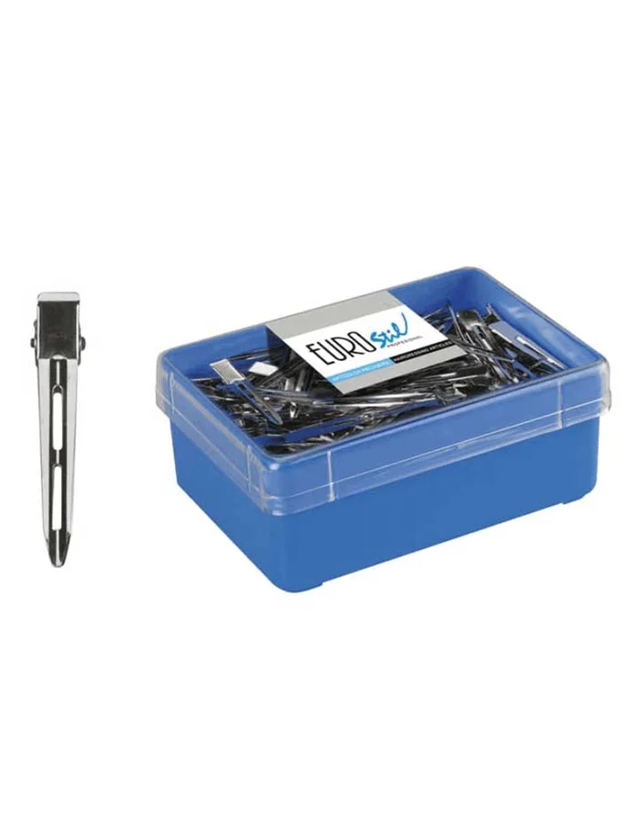 Eurostil Caja de 120 Pinzas Pequeñas Cabeza Estrecha