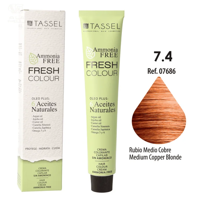FRESH COLOUR Nº7.4 RUBIO MEDIO COBRE FREE AMMONIA