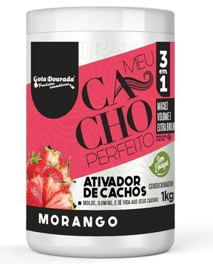 Gota Dourada Crema de Peinar con Extracto de Fresa Para Cabello Rizado 1kg