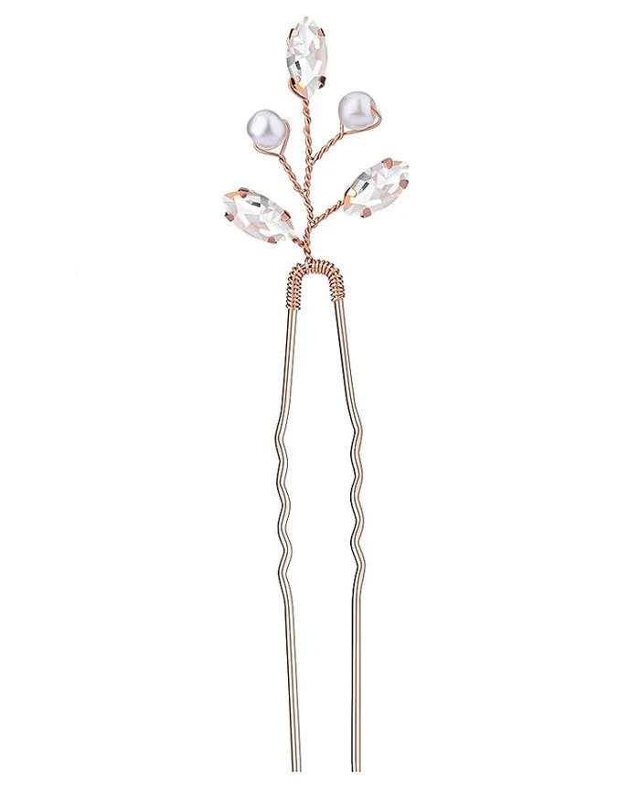 Horquilla Decorativa Para el Pelo Pequeña Color Oro 1UD