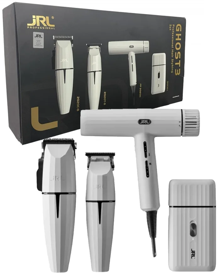 JRL KIT3 Onyx Clipper+Trimer+Shaver+Forte Pro Blanco