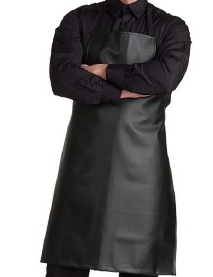 Lacla Delantal Polipiel Negro Liso Talla Única