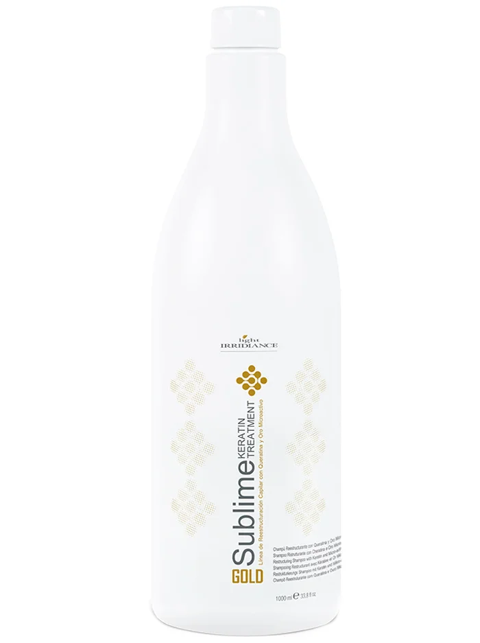 Light Irridiance Gold Sublime Champú Reestructurante con Queratina – Keratin Treatment | para Pelo Dañado 1000ml