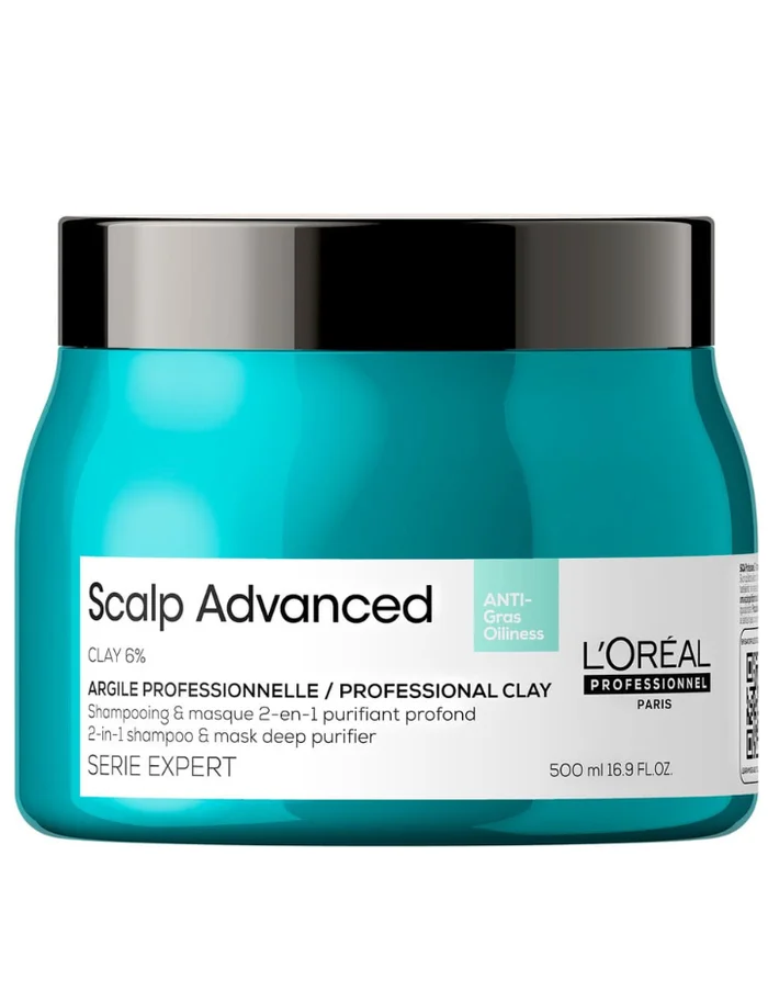 L´Óreal Serie Expert Scalp Advanced Arcilla Purificadora 2 en 1 Pelo Graso 500ml