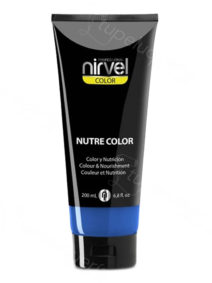 Nirvel NUTRE COLOR | Mascarilla Para el Pelo de Color y Nutrición Azul Klein 200 ml.