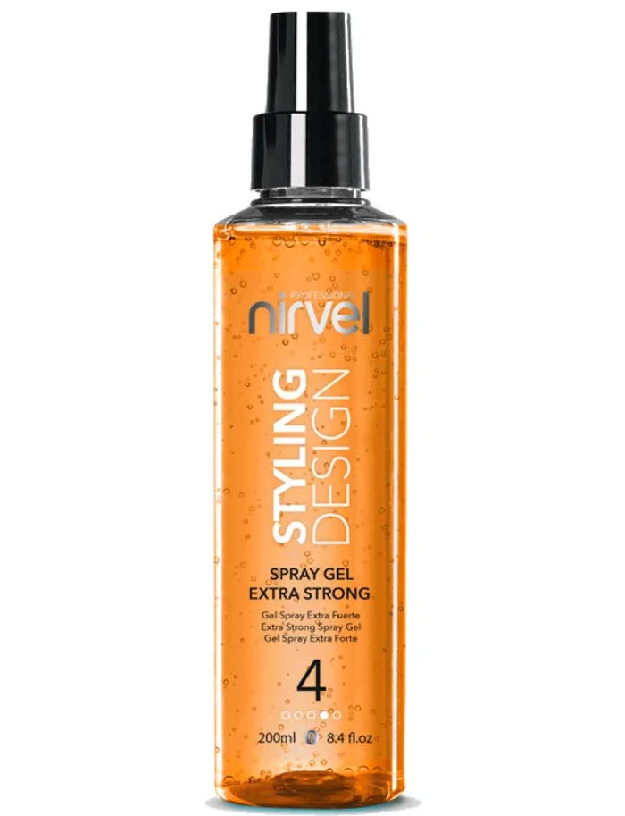 Nirvel Styling Design Spray Gel Extra Strong Spray Gel Fijación Nº4 200ml