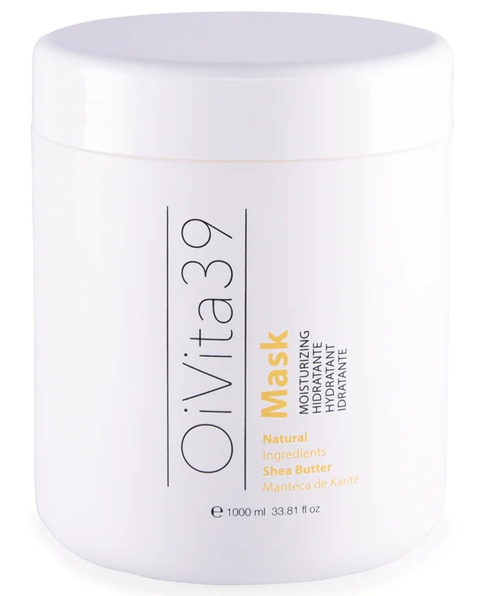 OiVita39 Mascarilla Hidratante con Manteca de Karité Para Cabello Seco y Dañado 1L