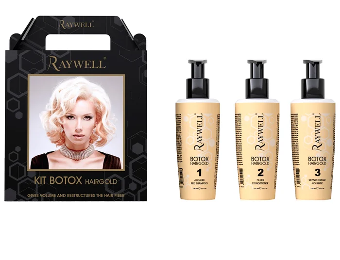 Raywell Kit Botox Hairgold. Kit De Volumen para el Pelo